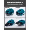 Imagen de Casco Para Ciclista Thinkrider Con Lentes Visera Y Luz Trasera
