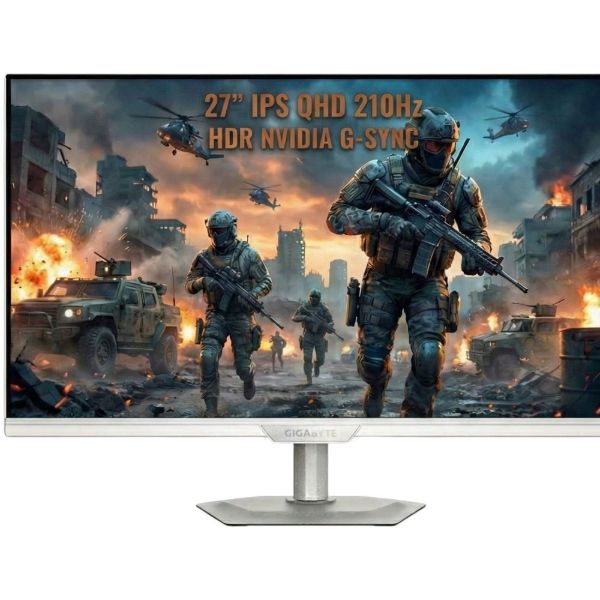 Imagen de Monitor Gigabyte Gamer 27” IPS QHD NVIDIA G-SYNC Blanco