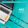 Imagen de Cable Usb C - Usb A Philco 20w 480mbps 1,2m