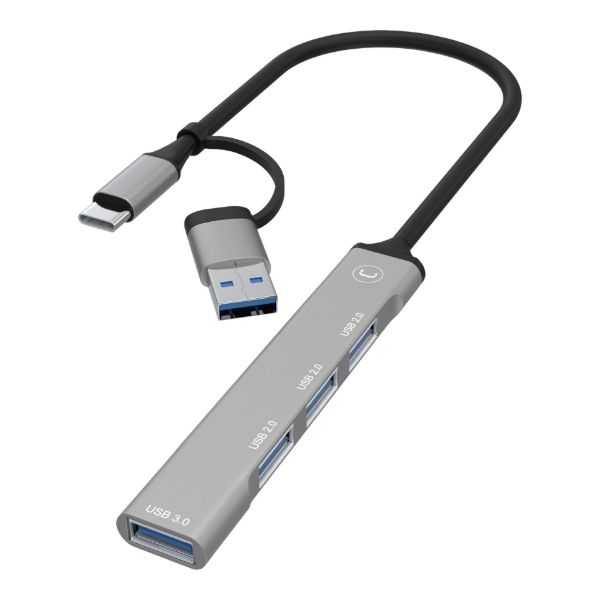 Imagen de Hub 4 Puertos Unno Hb1014gy 4 Usb A