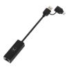 Imagen de Adaptador Usb C / Usb A - Ethernet Unno Ad3007bk