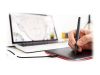Imagen de Wacom One by Wacom - Digitalizador - tamaño mediano - diestro y zurdo - 21.6 x 13.5 cm - electromagnético - cableado - USB - negro, rojo