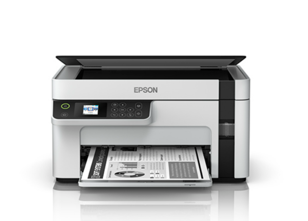 Imagen de Epson - EcoTank M2120 - Multifuncional Monocromatica - Impresion 32ppm hasta A4 oficio - Copia 31cpm A4 Carta - Escaner 1200x1200 - Bandeja 150 hojas - LCD 1.4" a color - USB, WiFi, WiFi Direct - Ciclo maximo 15,000pag - 2 años con registro