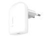 Imagen de Belkin - Adaptador de corriente - tecnología PPS - 30 vatios - 3 A - Fast Charge, PD 3.0 (24 pin USB-C) - blanco