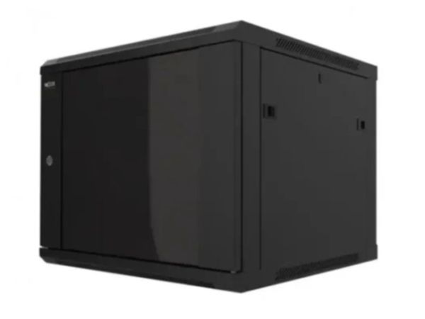 Imagen de Nexxt Solutions Infrastructure - Wall mount enclosure - SPCC steel / Tempered glass - Black / RAL 9005 - 9U 600X450