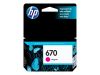 Imagen de HP 670 - Magenta - original - Ink Advantage - cartucho de tinta - para Deskjet Ink Advantage 3525, Ink Advantage 46XX, Ink Advantage 5525, Ink Advantage 6525