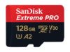 Imagen de SanDisk Extreme Pro - Tarjeta de memoria flash (adaptador microSDXC a SD Incluido) - 128 GB - A2 / Video Class V30 / UHS-I U3 / Class10 - microSDXC UHS-I