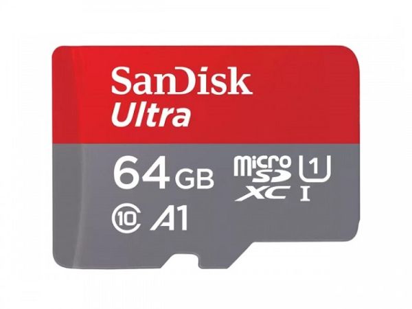 Imagen de SanDisk Ultra - Tarjeta de memoria flash (adaptador microSDXC a SD Incluido) - 64 GB - A1 / UHS Class 1 / Class10 - microSDXC UHS-I