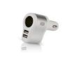Imagen de Cargador Auto U2 Wesdar Dual Usb/cigarette Whi/sil