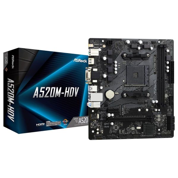 Imagen de Asrock A520m-hdv AM4