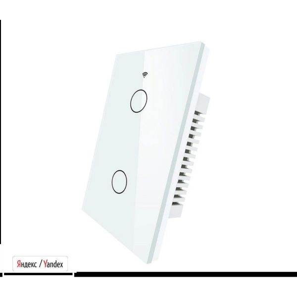 Imagen de Interruptor Tactil De Pared 2 Botones Wifi + RF433