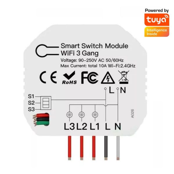 Imagen de Switch Oculto 3 Botones Wifi