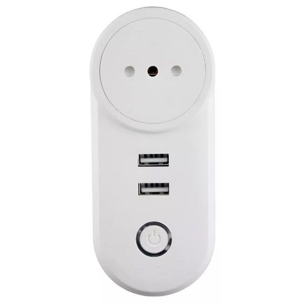 Imagen de Enchufe 3 En Linea Con 2 Usb Zigbee