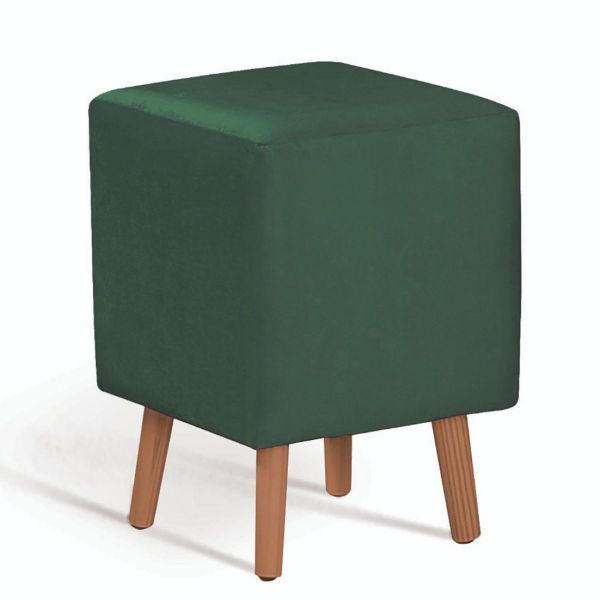 Imagen de Puff Cube Velvet Verde