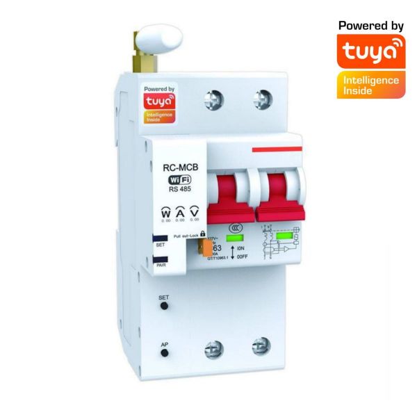 Imagen de Llave Electrica 2p Wifi 32a Monit. Consumo Tuya