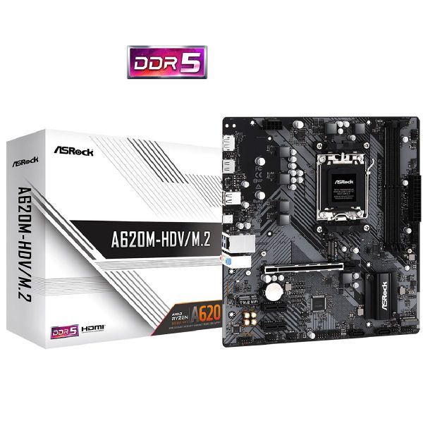 Imagen de Motherboard Asrock A620m Hdv/m.2 Ddr5 Am5