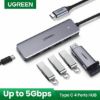 Imagen de Ugreen Hub Usb-c Con 4 Puertos Usb 3.0 Aluminio