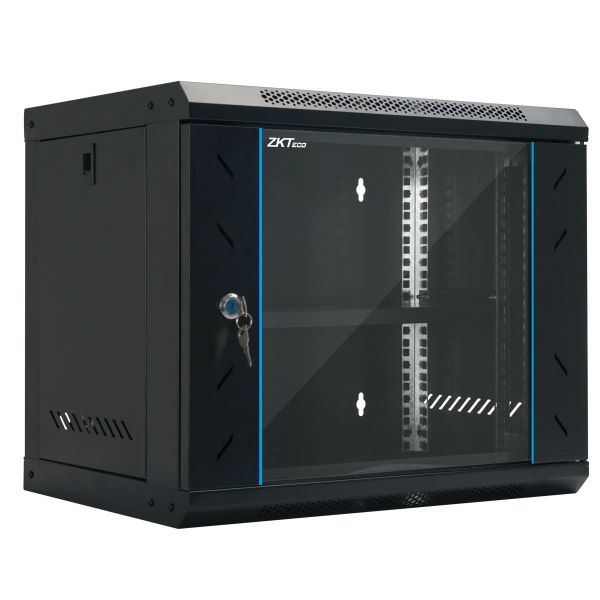 Imagen de Rack 6u Zkteco Acero Wall Puerta De Vidrio 5404a