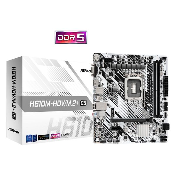 Imagen de Motherboard Asrock H610m-hdv/m.2+ D5 S1700
