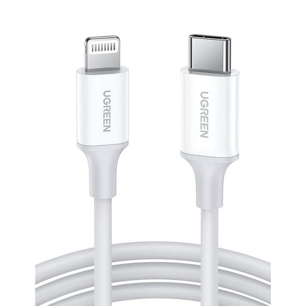 Imagen de Ugreen Cable Lightning A Tipo C White 1m