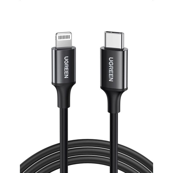 Imagen de Ugreen Cable Lightning A Tipo C Black 2m