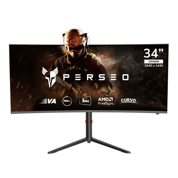 Imagen de Monitor Curvo 34" Perseo 3440x1440 180hz 1Ms Freesync