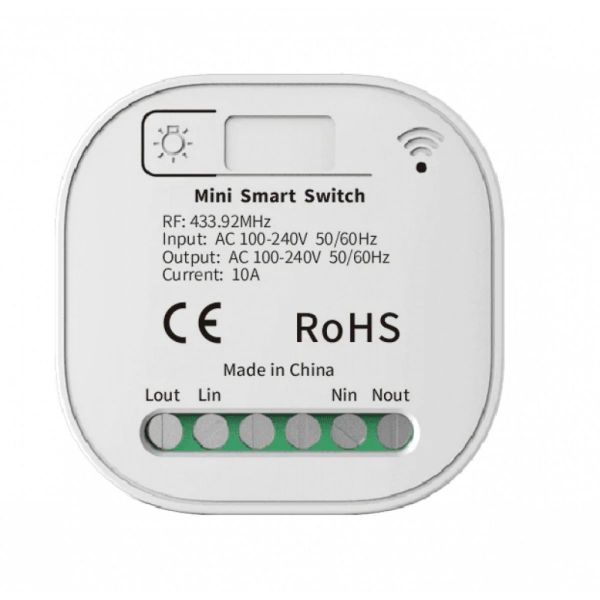 Imagen de Receptor Controlador Moes RT-S-Z-RC 1 Canal RF433M