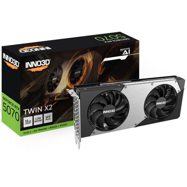 Imagen de Tarjeta Video GeForce RTX 5070 Twin X2 12GB GDDR7 Inno3d