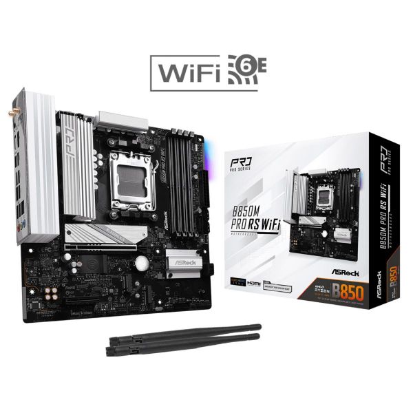 Imagen de Motherboard AMD AM5 DDR5 B850m Pro Rs WiFi Asrock