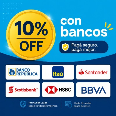 10% OFF con bancos