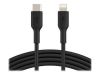 Imagen de Belkin BOOST CHARGE - Cable Lightning - USB-C (M) a Lightning (M) - 1 m - negro - suministro de potencia USB (18W) - para Apple iPad/iPhone/iPod (Lightning)