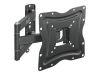 Imagen de Klip Xtreme KPM-875 - Mount (placa de contacto, soporte para montaje en pared, brazo oscilante doble) para LCD / panel de plasma - acero con recubrimiento en polvo - negro - tamaño de pantalla: 13"-46" - interfaz de montaje: hasta 400 x 400 mm - se puede instalar en la pared