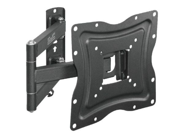 Imagen de Klip Xtreme KPM-875 - Mount (placa de contacto, soporte para montaje en pared, brazo oscilante doble) para LCD / panel de plasma - acero con recubrimiento en polvo - negro - tamaño de pantalla: 13"-46" - interfaz de montaje: hasta 400 x 400 mm - se puede instalar en la pared