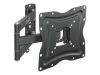 Imagen de Klip Xtreme KPM-875 - Mount (placa de contacto, soporte para montaje en pared, brazo oscilante doble) para LCD / panel de plasma - acero con recubrimiento en polvo - negro - tamaño de pantalla: 13"-46" - interfaz de montaje: hasta 400 x 400 mm - se puede instalar en la pared