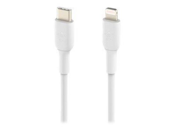 Imagen de Belkin BOOST CHARGE - Cable Lightning - USB-C (M) a Lightning (M) - 1 m - blanco - suministro de potencia USB (18W) - para Apple iPad/iPhone/iPod (Lightning)