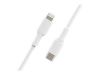 Imagen de Belkin BOOST CHARGE - Cable Lightning - USB-C (M) a Lightning (M) - 1 m - blanco - suministro de potencia USB (18W) - para Apple iPad/iPhone/iPod (Lightning)
