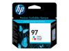 Imagen de HP 97 - 14 ml - color (cian, magenta, amarillo) - original - cartucho de tinta - para Officejet 100, 100 L411, 150, H470, K7100; Photosmart 26XX, 375, C4580; psc 16XX, 23XX