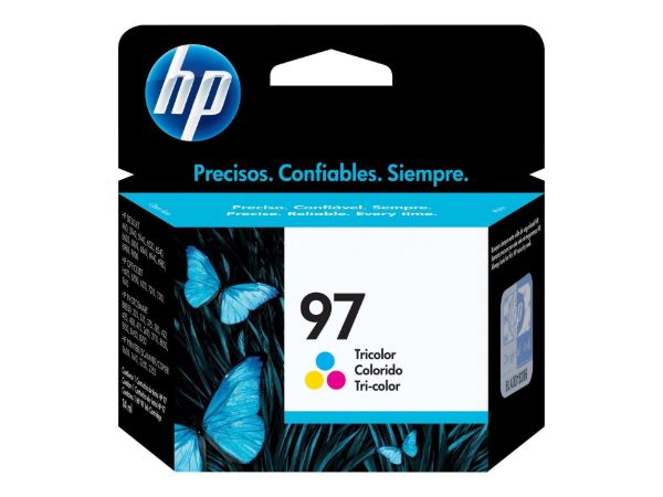 Imagen de HP 97 - 14 ml - color (cian, magenta, amarillo) - original - cartucho de tinta - para Officejet 100, 100 L411, 150, H470, K7100; Photosmart 26XX, 375, C4580; psc 16XX, 23XX