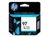 Imagen de HP 97 - 14 ml - color (cian, magenta, amarillo) - original - cartucho de tinta - para Officejet 100, 100 L411, 150, H470, K7100; Photosmart 26XX, 375, C4580; psc 16XX, 23XX