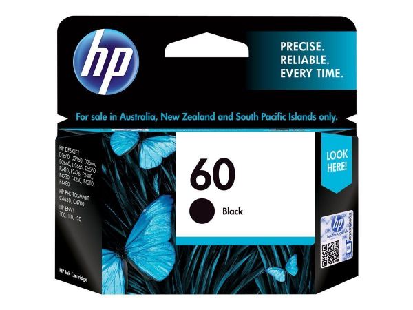 Imagen de HP 60 - 4 ml - negro - original - cartucho de tinta - para Deskjet F2430, F4213, F4435, F4580; Envy 100 D410, 11X D411, 12X; Photosmart C4740, D110