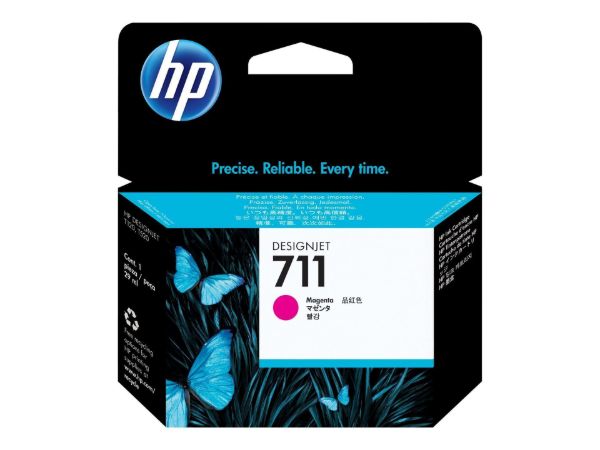 Imagen de HP 711 - 29 ml - magenta - original - DesignJet - cartucho de tinta - para DesignJet T100, T120, T120 ePrinter, T125, T130, T520, T520 ePrinter, T525, T530