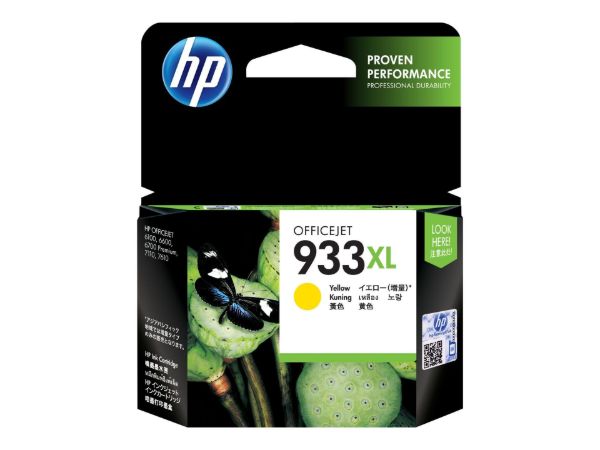 Imagen de HP 933XL - 8.5 ml - Alto rendimiento - amarillo - original - cartucho de tinta - para Officejet 6100, 6600 H711a, 6700, 7110, 7510, 7610, 7612