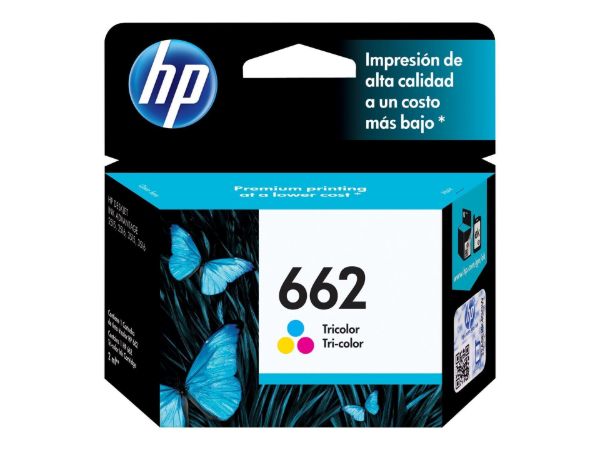 Imagen de HP 662 - Color (cian, magenta, amarillo) - original - Ink Advantage - cartucho de tinta - para Deskjet 1516, Ink Advantage 15XX, Ink Advantage 26XX, Ink Advantage 46XX