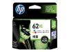 Imagen de HP 62XL - 11.5 ml - Alto rendimiento - color (cian, magenta, amarillo) - original - cartucho de tinta - para Envy 55XX, 56XX, 76XX; Officejet 200, 250, 252, 57XX, 8040