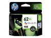 Imagen de HP 62XL - 11.5 ml - Alto rendimiento - color (cian, magenta, amarillo) - original - cartucho de tinta - para Envy 55XX, 56XX, 76XX; Officejet 200, 250, 252, 57XX, 8040