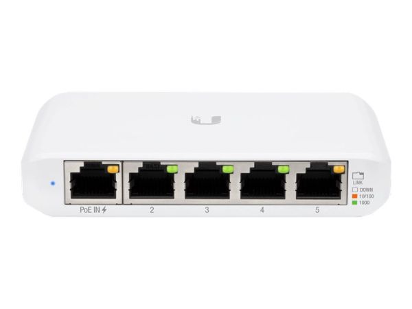 Imagen de Ubiquiti UniFi Switch USW Flex Mini - Conmutador - inteligente - 4 x 10/100/1000 + 1 x 10/100/1000 (PoE+) - sobremesa - PoE+