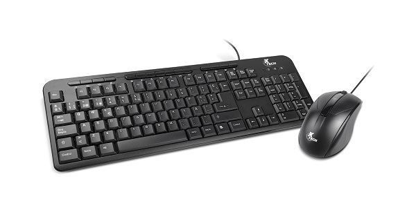 Imagen de Xtech - Keyboard and mouse set - Wired - Spanish - USB - Black - Multimedia XTK-301S