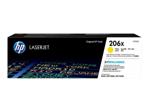 Imagen de HP 206X Toner Original Amarillo Alto rendimiento LaserJet(W2112X)