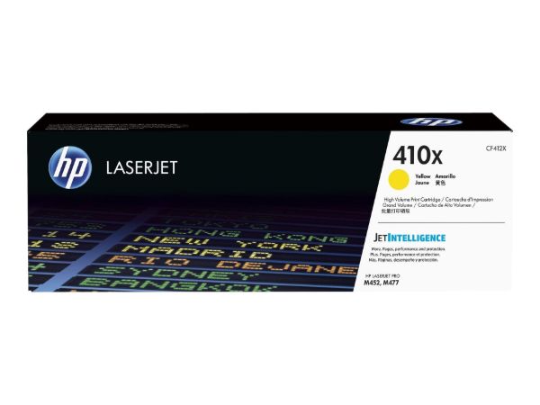 Imagen de HP 410X - Alto rendimiento - amarillo - original - LaserJet - cartucho de tóner (CF412X) - para Color LaserJet Pro M452, MFP M377, MFP M477