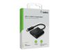 Imagen de Belkin USB-C to HDMI + Charge Adapter - Conversor de interfaz de vídeo - USB-C (M) a HDMI, USB-C (solo alimentación) (H) - negro - compatibilidad con 4K, USB Power Delivery (60W)
